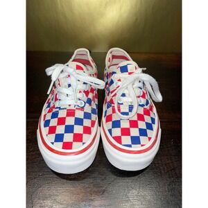 Vans Mongoose‎ Our Legends Checkerboard Red Blue Sneakers Shoes M 4.5 W 6
